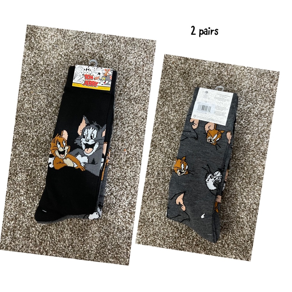 2 sets Tom n jerry socks